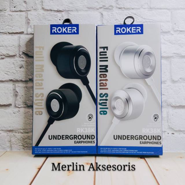 Roker Handsfree/Earphone Underground Full Metal Style RK38K