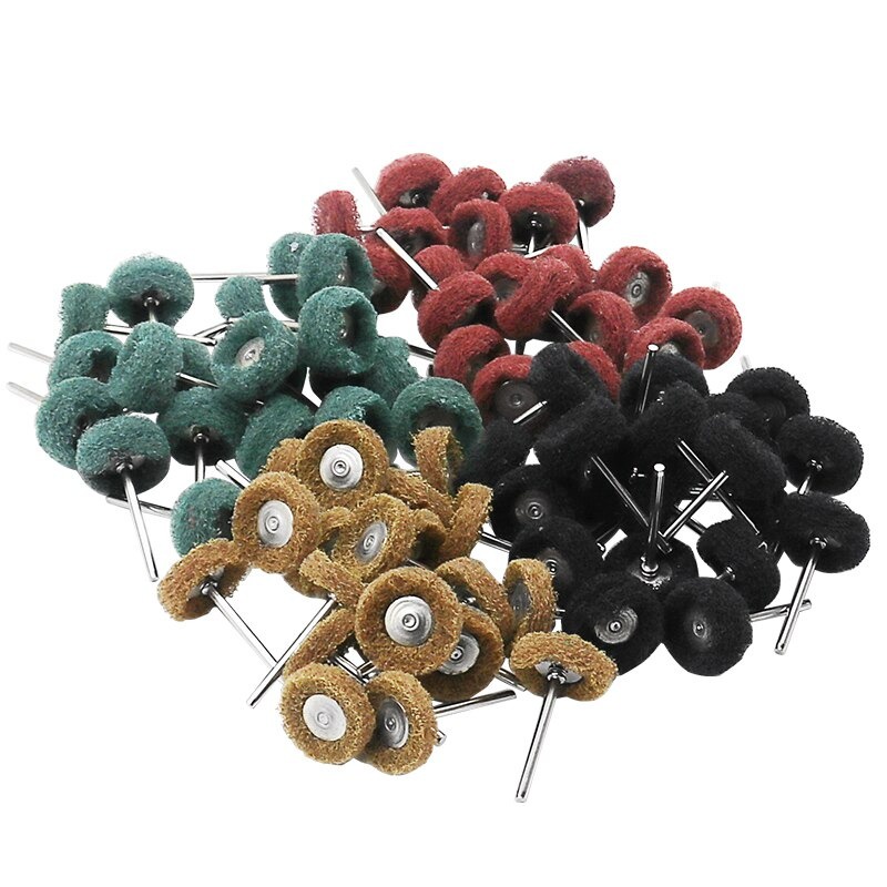 Mata Bor Polishing Cleaning Brush Scrubbing Fiber Wheel 80PCS - JIG-YT40 - Mix Color