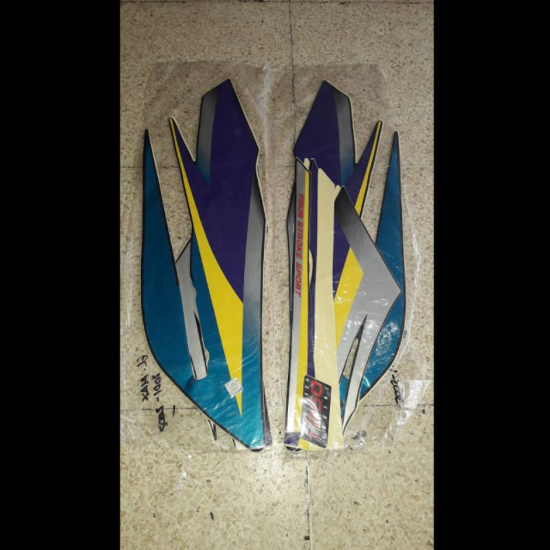 striping sticker lis standar motor honda gl max 2001-2002 biru ungu kuning