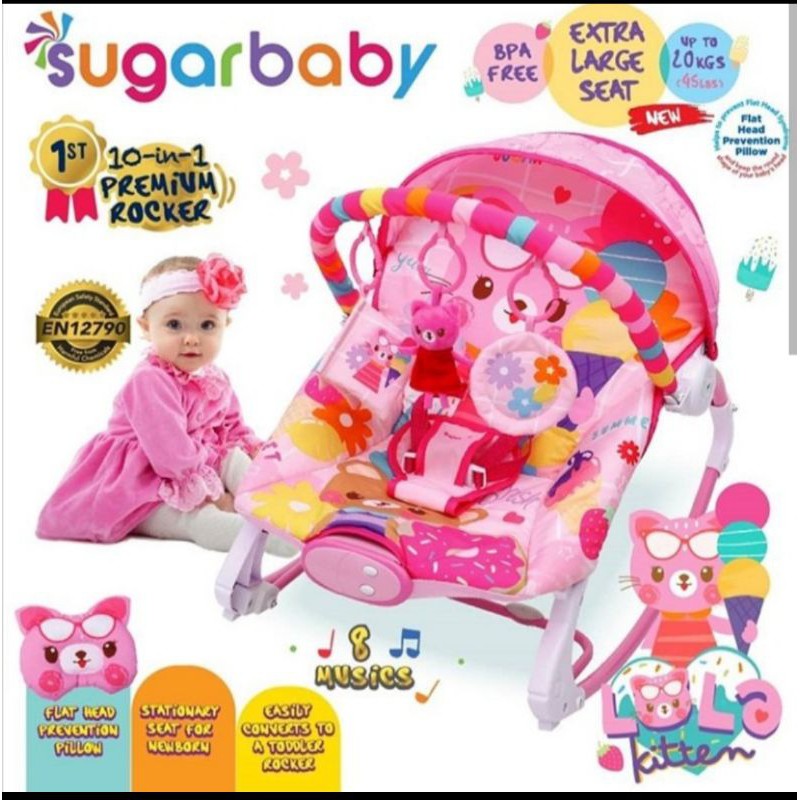 BABY,SUGAR BABY PREMIUM 10 IN 1 ROCKER#BABYIMPORT