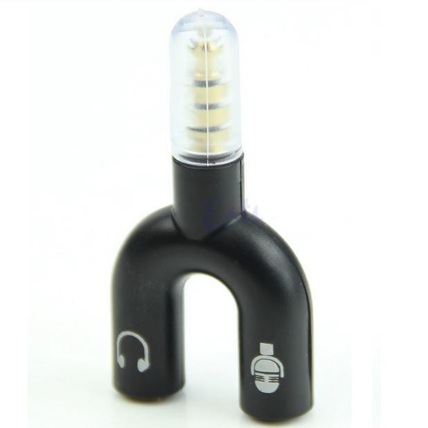 

PROMO - TaffSTUDIO Splitter Audio Shape U 3.5mm ke Headphone & Mic - K0650 -