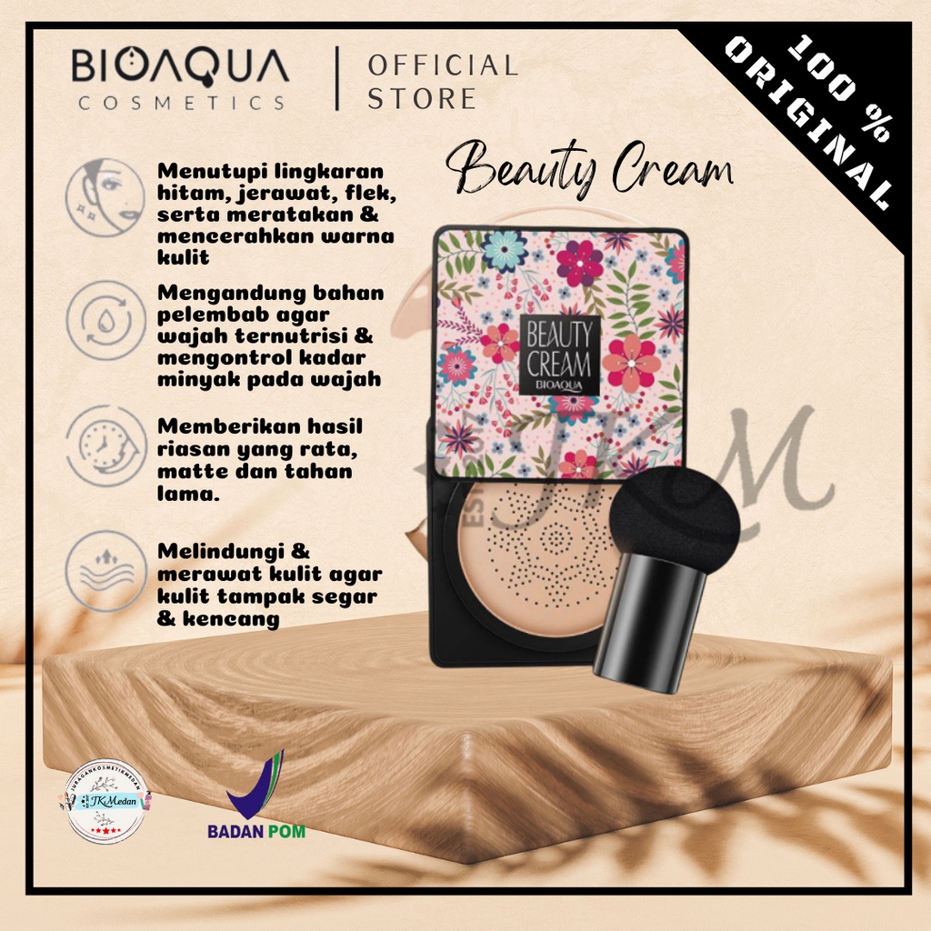 BIOAQUA BEAUTY CREAM  CUSHION CONCEALER BB CREAM CC CREAM FOUNDATION ALL IN ONE MOISTURIZER SUN PROOF