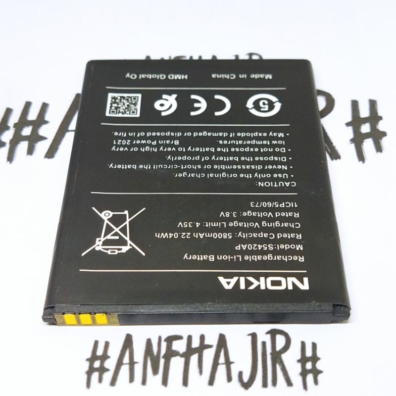 BATRAI BATRE NOKIA C1 2020 BATRAI BATERAI NOKIA C 1 C-1 MODEL S5420AP ANDROID (5800 mAh) ORIGINAL BA