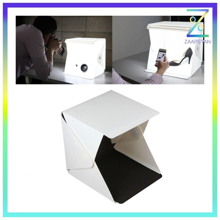 Photo Studio Mini Magnetic dengan Lampu LED Size Large - White