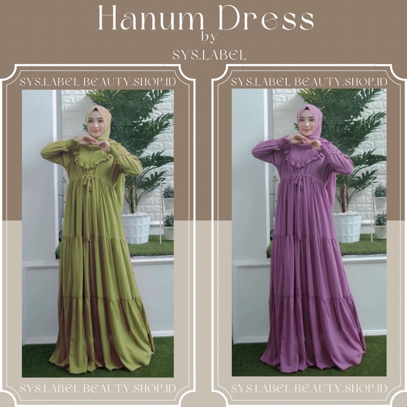 [COD] Hanum Dress by SYS.LABEL - Gamis Polos Ruffle