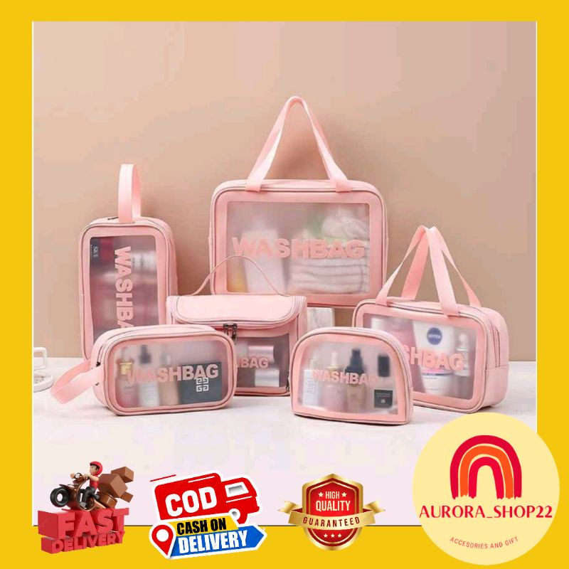 [COD] Tas Kosmetik Travel Washbag Anti Air Pouch Kosmetik Traveling Praktis Anti Air Tas Make Up Skin Care Sabun