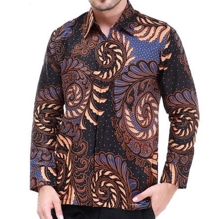 KEMEJA BATIK PRIA LENGAN PANJANG SIZE M L XL XXL