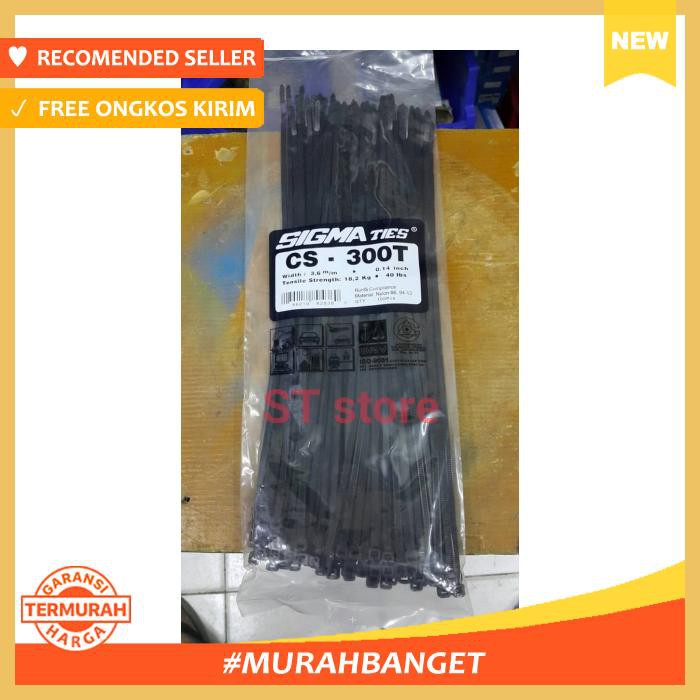 Klip Kabel - Kabel Ties / Cable Ties Sigma 30Cm Hitam - Pengikat & Perekat