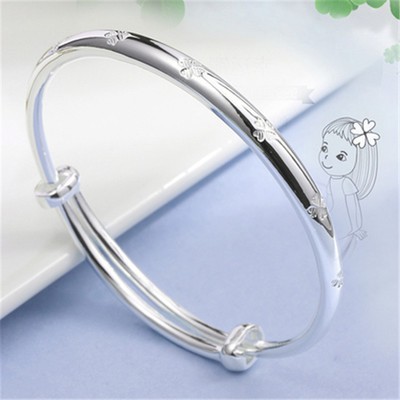 925 perak sterling gelang empat daun semanggi gelang fashion perhiasan wanita /Four leaf clover bracelet fashion jewelry women