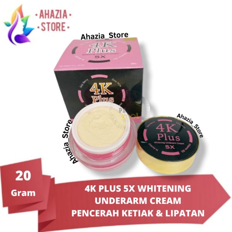 Jual 4K PLUS 5X WHITENING UNDERARM CREAM ORIGINAL PEMUTIH KETIAK DAN