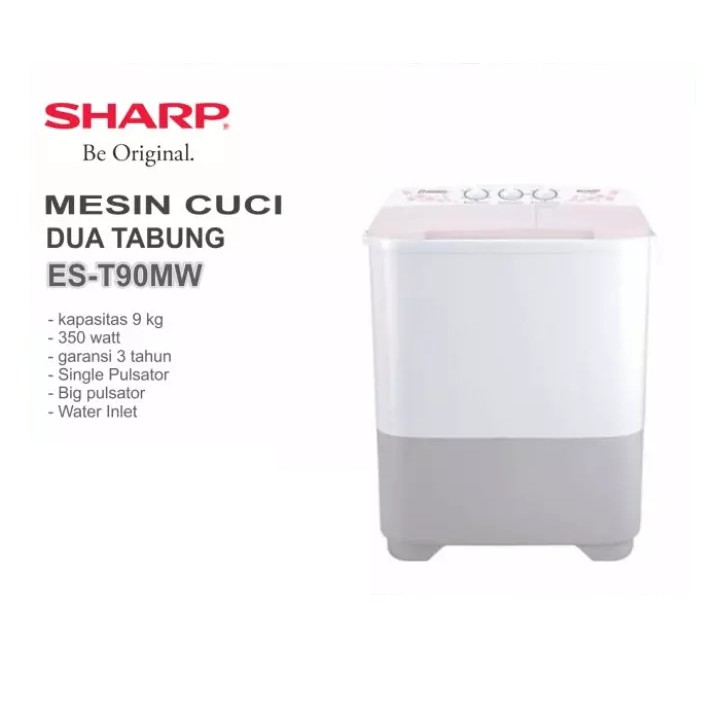 SHARP Est-90MW Mesin Cuci 2 tabung 9KG