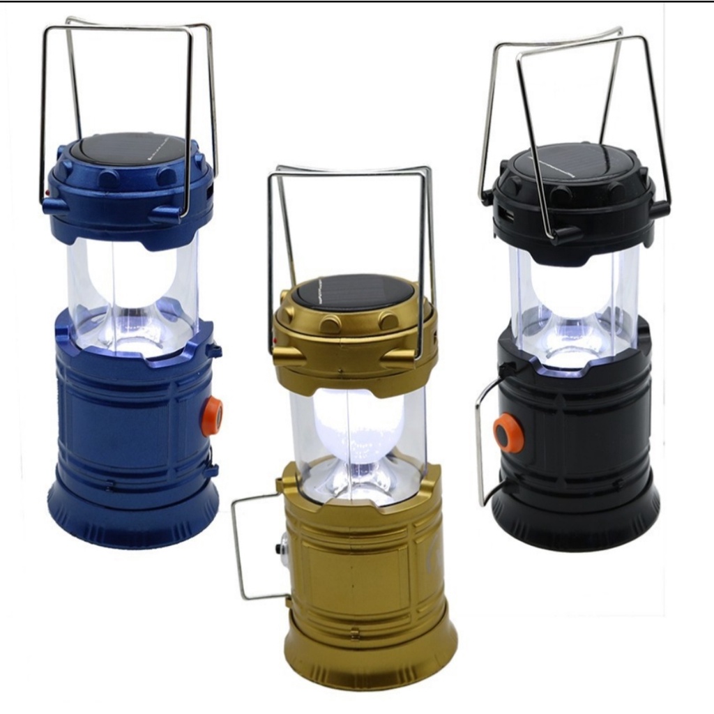 【COD】 Lampu Darurat Emergensi + Senter` Lentera Tenda Cas USB &amp; Tenaga Surya` Charge Emergency` Camping Mancing Hiking