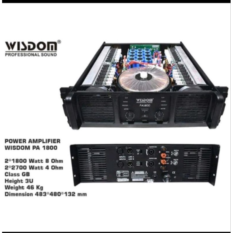 power amplifier Wisdom PA1800 CLASS GB/pa1800