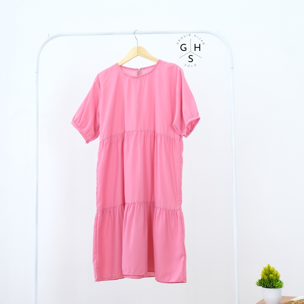 (MGA) TUNIK SIPHA OVERSIZE MIDI DRESS RUFFLE DAILY TUNIK PREMIUM