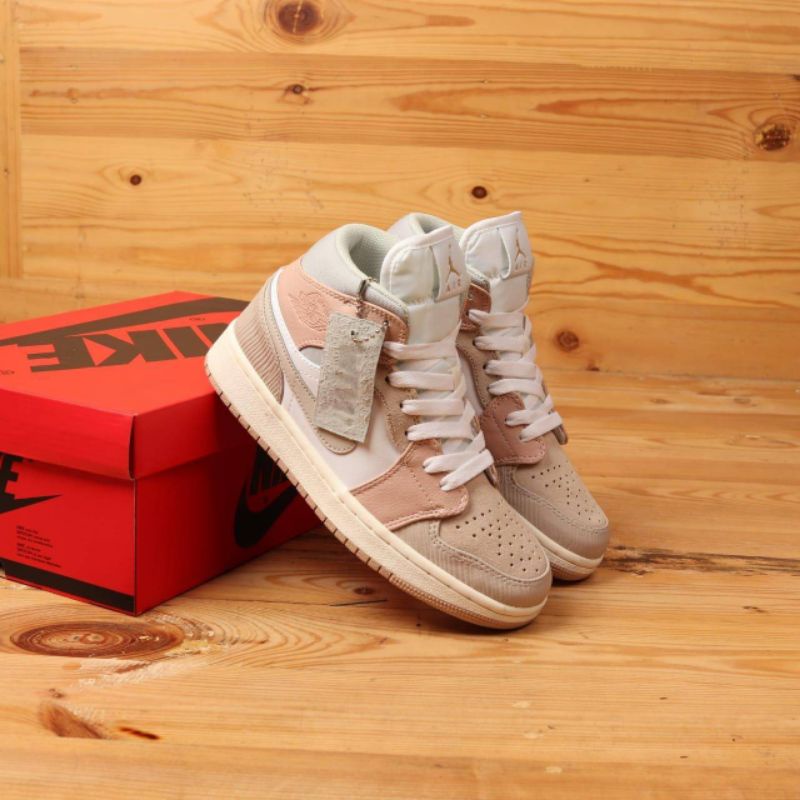 SEPATU NIKE JORDAN 1 MID MILAN PREMIUM BNIB ORI SNEAKERS WANITA CEWEK MURAH GAYA CASUAL KEREN BASKET