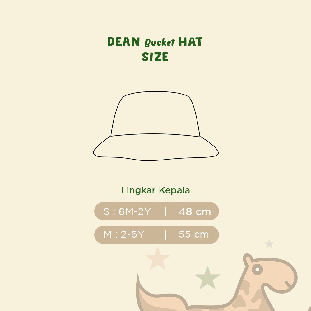 TOPI ANAK  (BUCKET HAT ANAK) KIDS HAT PUER'S DEAN HAT