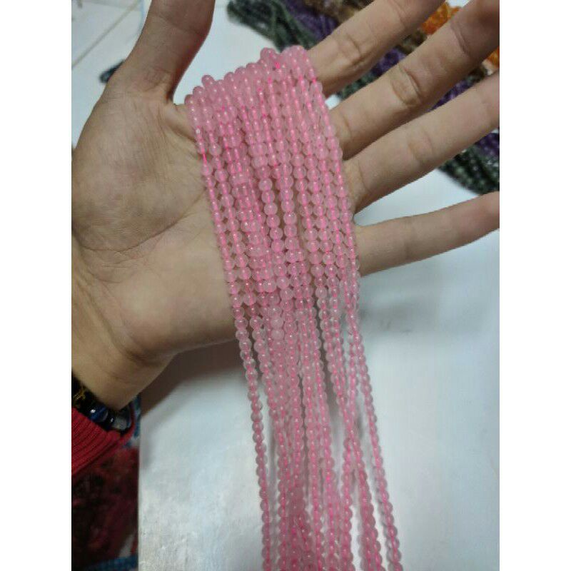 Grosir batu alam 4mm bulat bahan craft gelang batu alam part4
