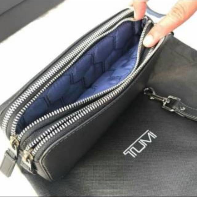 Handbag TUMI men's triple zipper Clutch Tas Tangan Mirror Quality