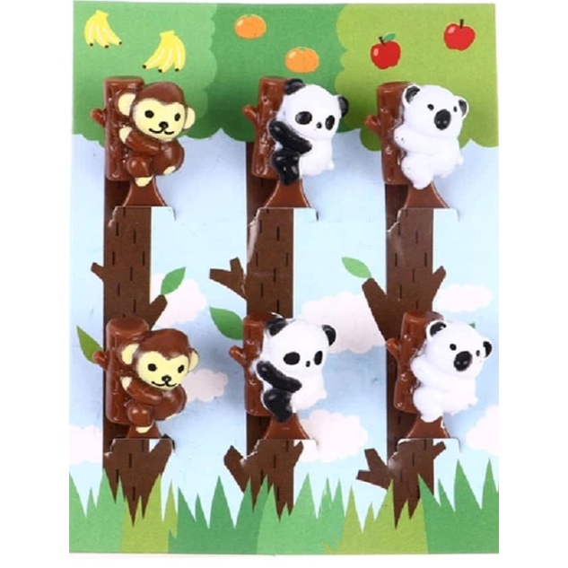 Garpu bekal isi 6 Bento Buah beruang panda  monyet Isi 8  10 cewek cowok bekal sekolah anak sd TK pa