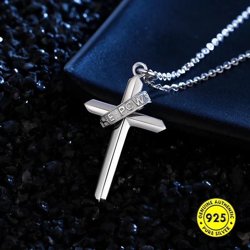 Kalung Dengan Liontin Bahan S925 Silver Untuk Pasangan