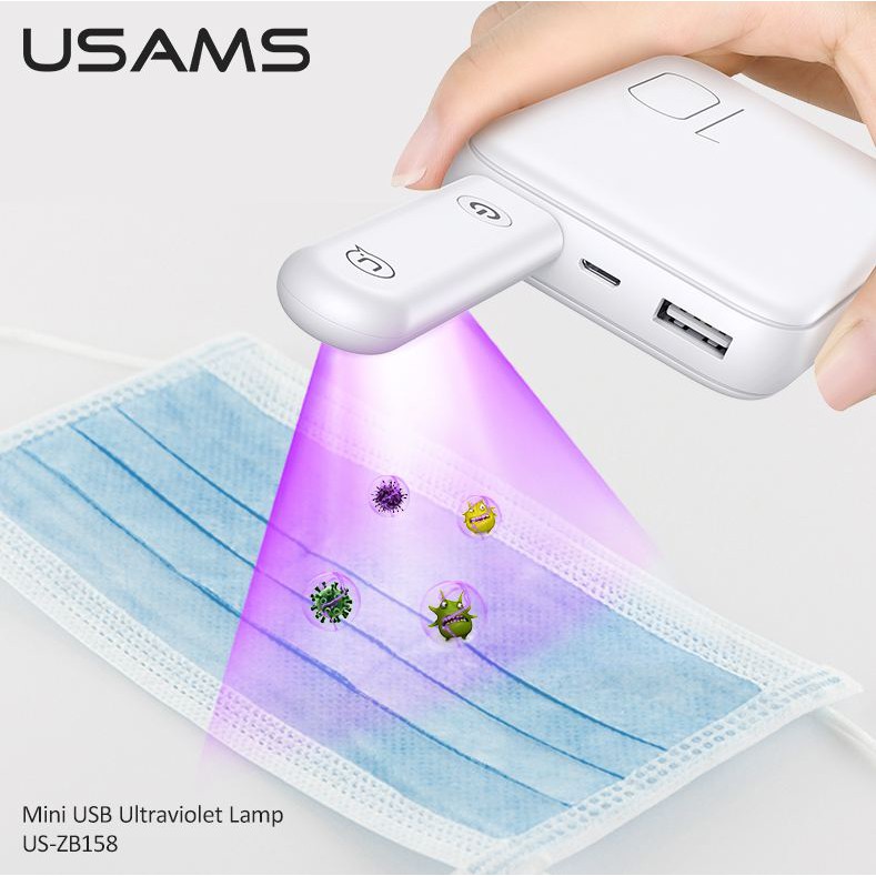 USAMS Mini USB Ultraviolet Lamp Lampu UV Anti Kuman