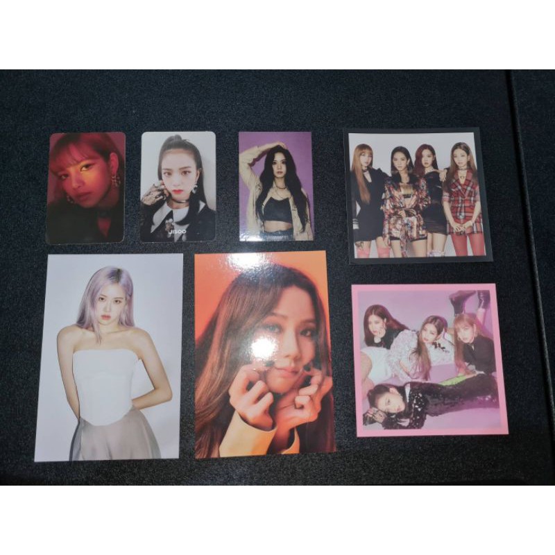 postcard photocard blackpink square up the album jisoo rose