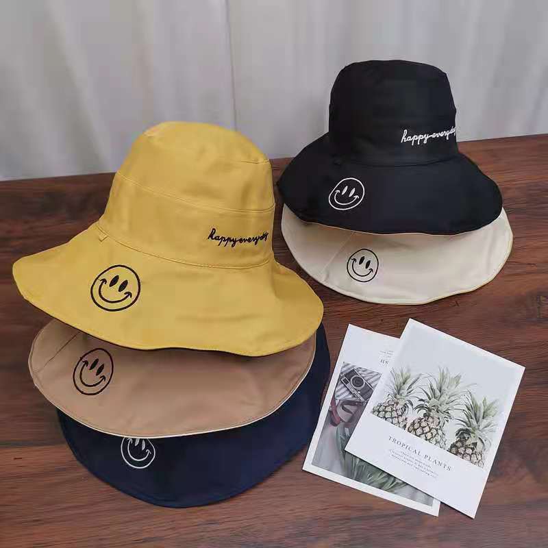 Topi wanita Bucket Hat double sided tebal premium mode in korea pabrik resmi