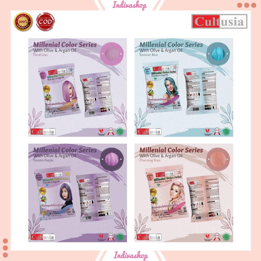 [COD] Cultusia Millenial Color Series 30 mL BPOM / Pewarna Rambut / Cat Rambut / Warna Pastel / Warn