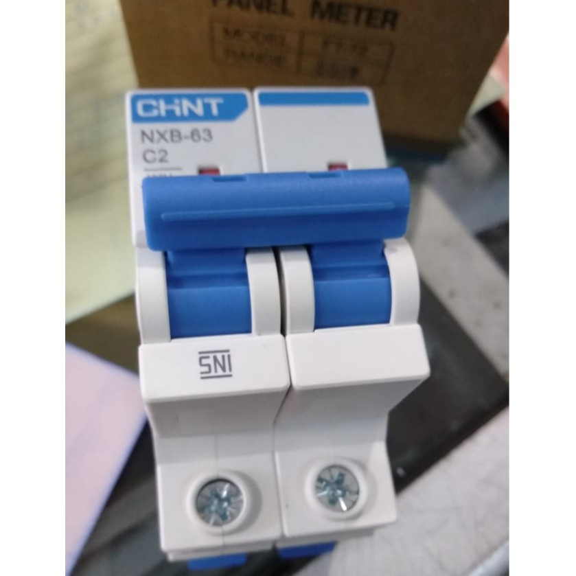 MCB Chint 2P 2A - MCB Chint NCB-63 C2 2Phase 2A - MCB Merk Chint ~El~Xt1~