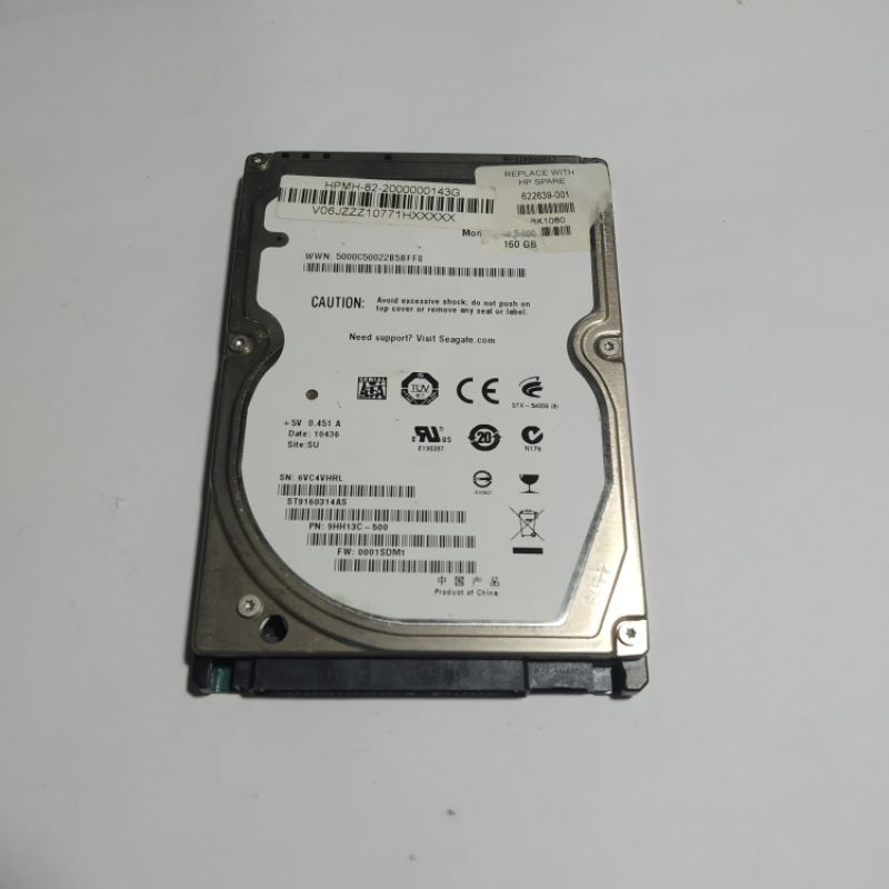 Hardisk HDD Hardisk Internal Laptop 160GB
