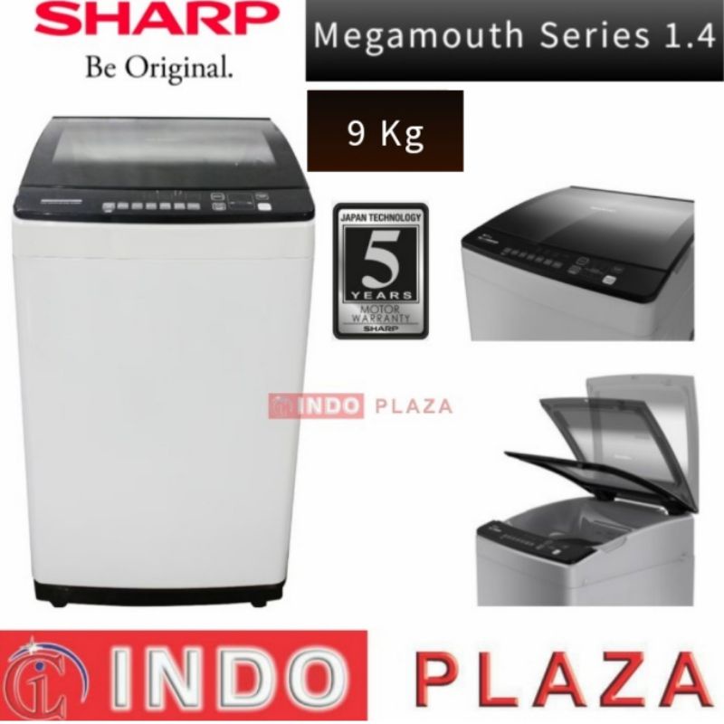 MESIN CUCI SHARP 1 Tabung 9 Kg ES-M9000TGG MEGAMOUTH 1.4