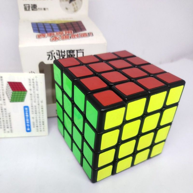 rubik 4x4x4 speed cube base hitam original yongjun