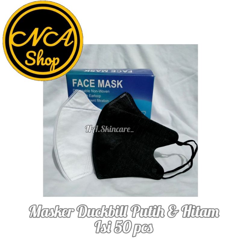 NA.Skincare | Masker Duckbil | Masker Duckbill Murah | Masker Duckbill Warna Hitam | Masker Duckbill