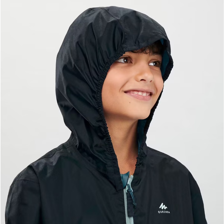 QUECHUA MH150 Jaket Hujan Anak Unisex Hiking Tahan Air