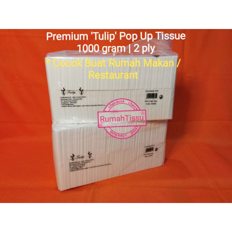 Tissue Facial Belah/Pop Up/Rumah Makan 2ply (1000g) 1 Kg Kiloan Tisu Wajah Murah-3