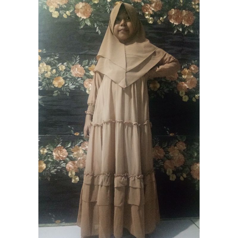 Gamis Anak Seruty Babydool Premium Ori