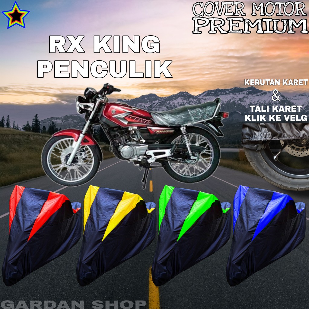 Sarung Motor RX KING Hitam KOMBINASI Body Cover Penutup Rx King PREMIUM