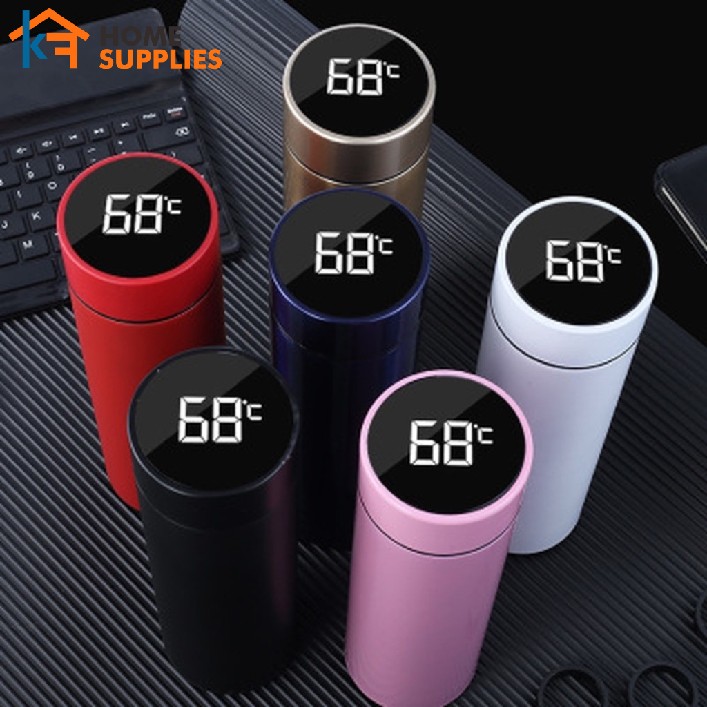 【KF】Tumbler LED Tahan Panas Termos Air Panas LED Display Suhu Indikator Life New Termos Suhu 500ml