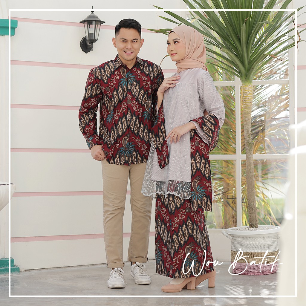  FREE SELENDANG  BATIK  COUPLE WILONA KEBAYA BROKAT TILLE 