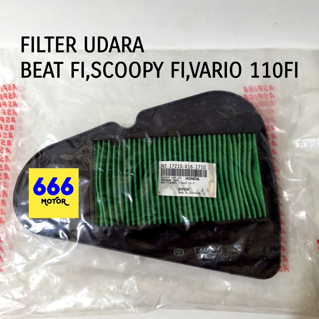 FILTER UDARA BEAT FI SCOOPY FI VARIO 110 FI SARINGAN KARBURATOR ASPIRA H2-17210-K16-1710