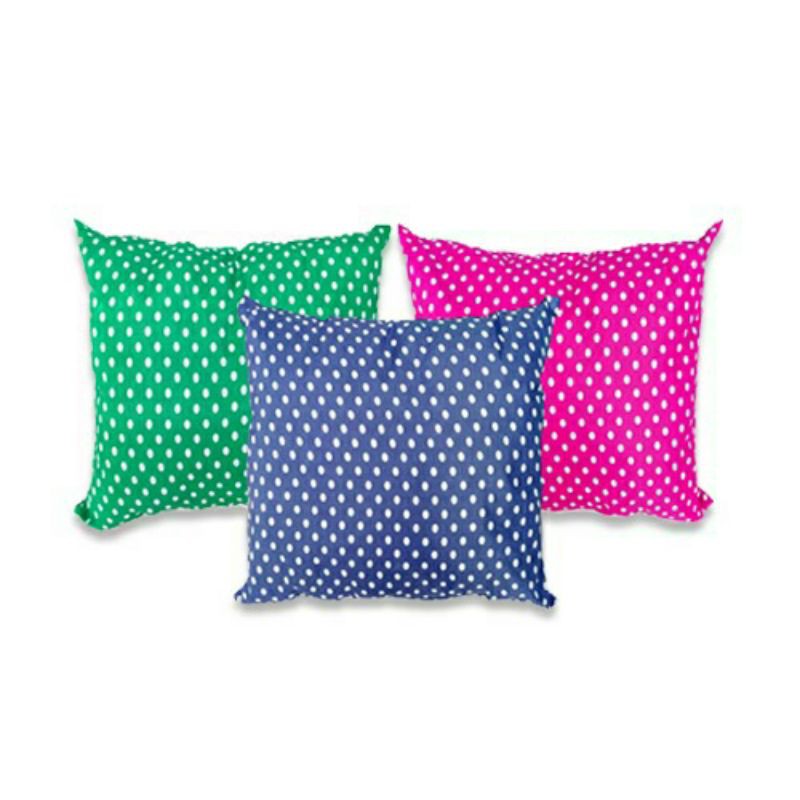 Bantal Sofa Bantal Kursi Motif Polkadot Kotak 40x40cm Tanpa Resleting