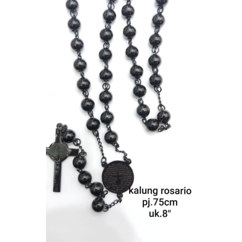 Kalung Rosario Hitam Titanium77