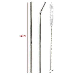 Paket Sedotan Stainless Straw 10 in 1 Murah Termurah Laris Terlaris