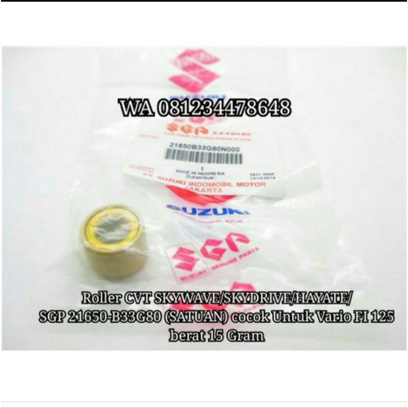 ROLLER HONDA BEAT VARIO 125 150 PCX 15GRAM ORIGINAL SGP set isi 6