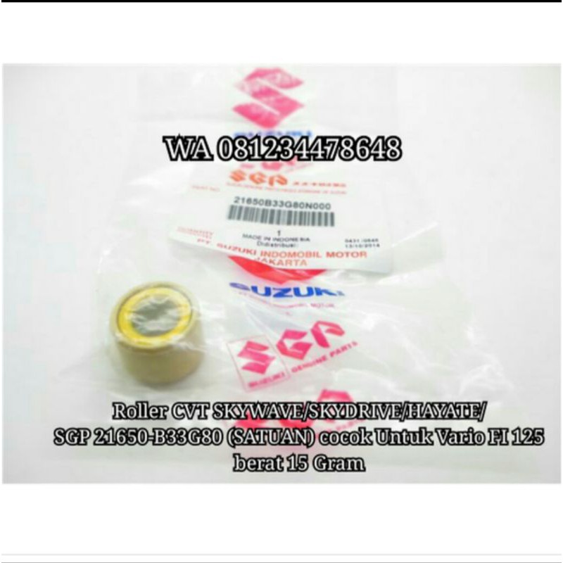 ROLLER HONDA BEAT VARIO 125 150 PCX 15GRAM ORIGINAL SGP set isi 6