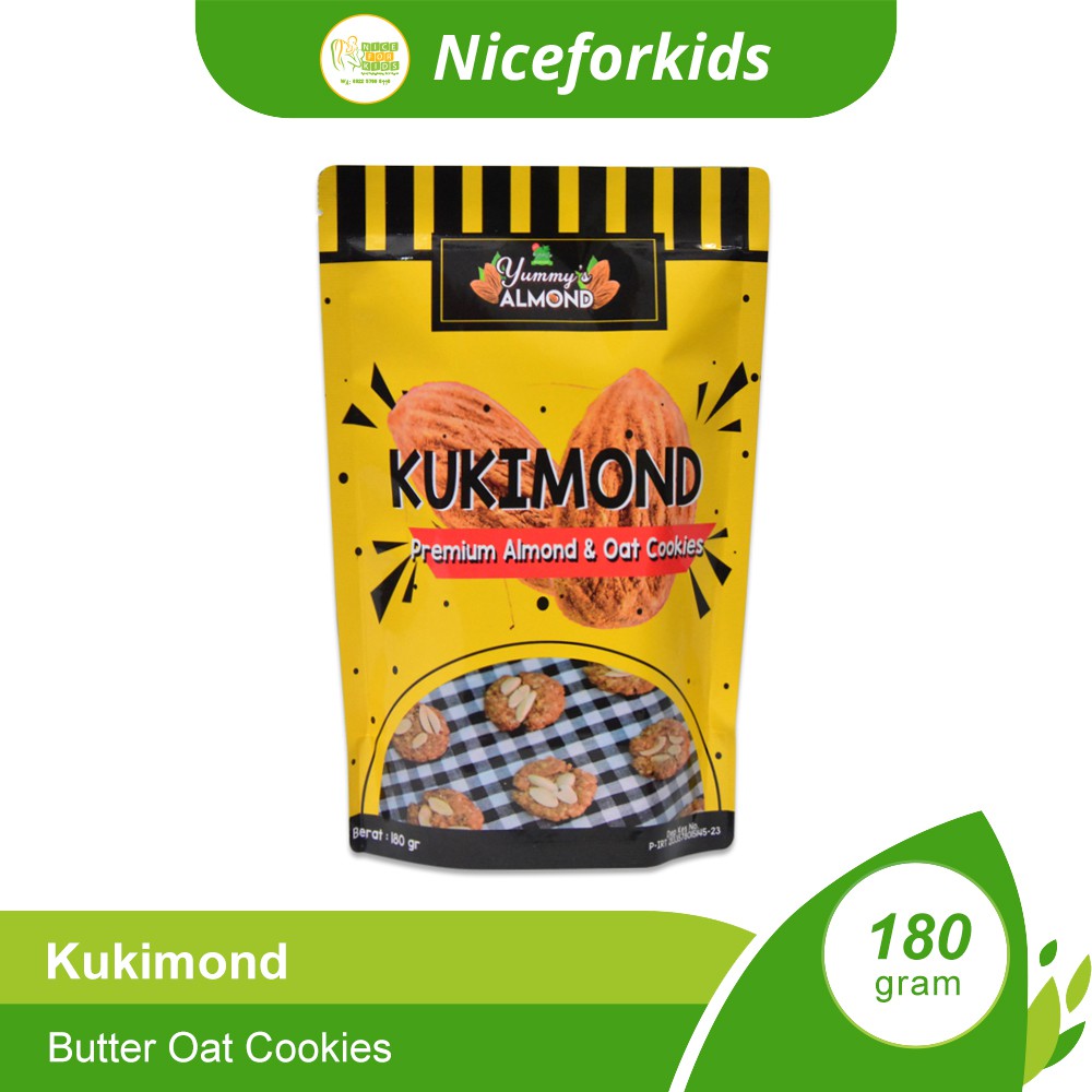 Kukimond Premium Almond &amp; Oat Cookies Camilan Pelancar ASI