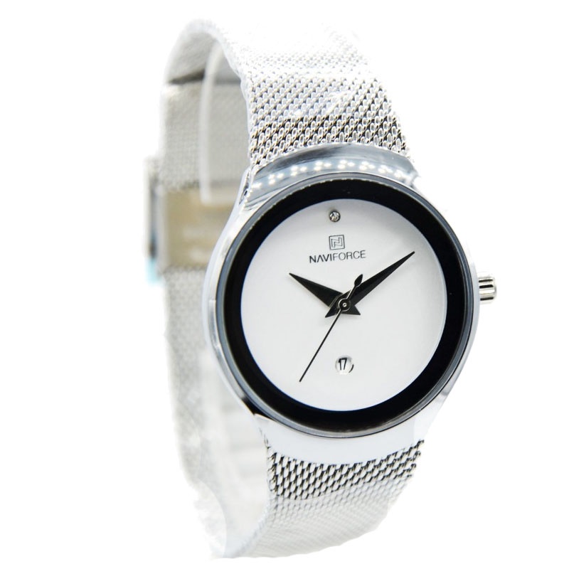 JAM TANGAN NAVIFORCE 5004 L1 ST LA WOMEN - STAINLESS STEEL - SILVER NAVIFORCE ORIGINAL 5004 JAM NAVI