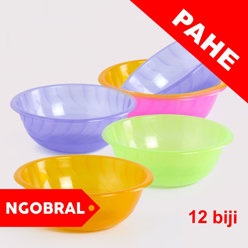 GROSIR Baskom Plastik Kecil Diameter 24 cm / Ember Bak Plastik NGOBRAL 12 Biji