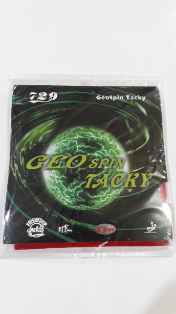 729 Geo Spin Tacky Karet Rubber Bet Bat Tenis Meja Pingpong