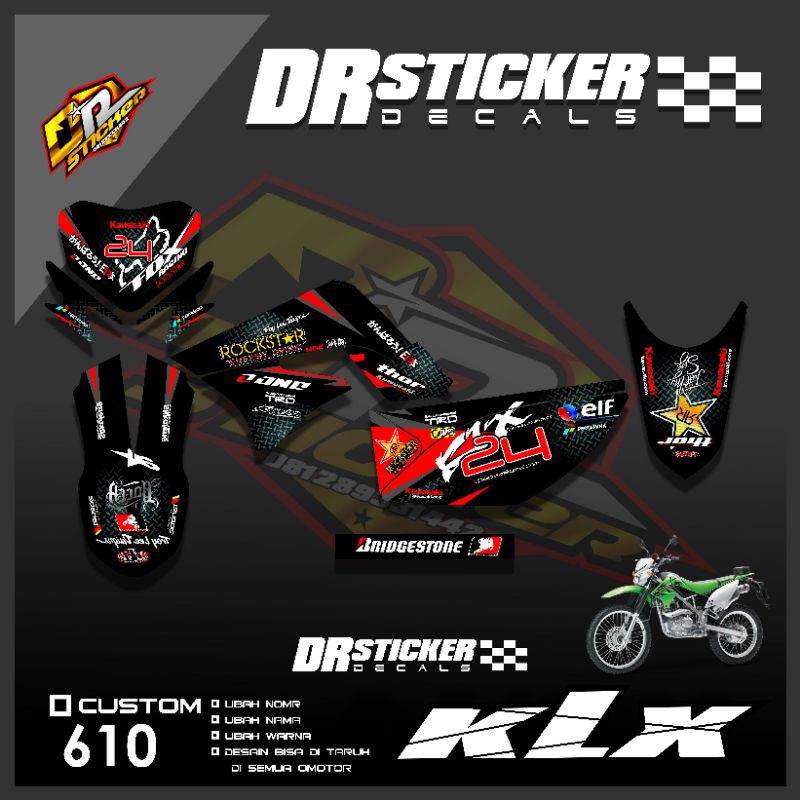 Decal KLX 150 lama - Decal sticker KLX lama racing